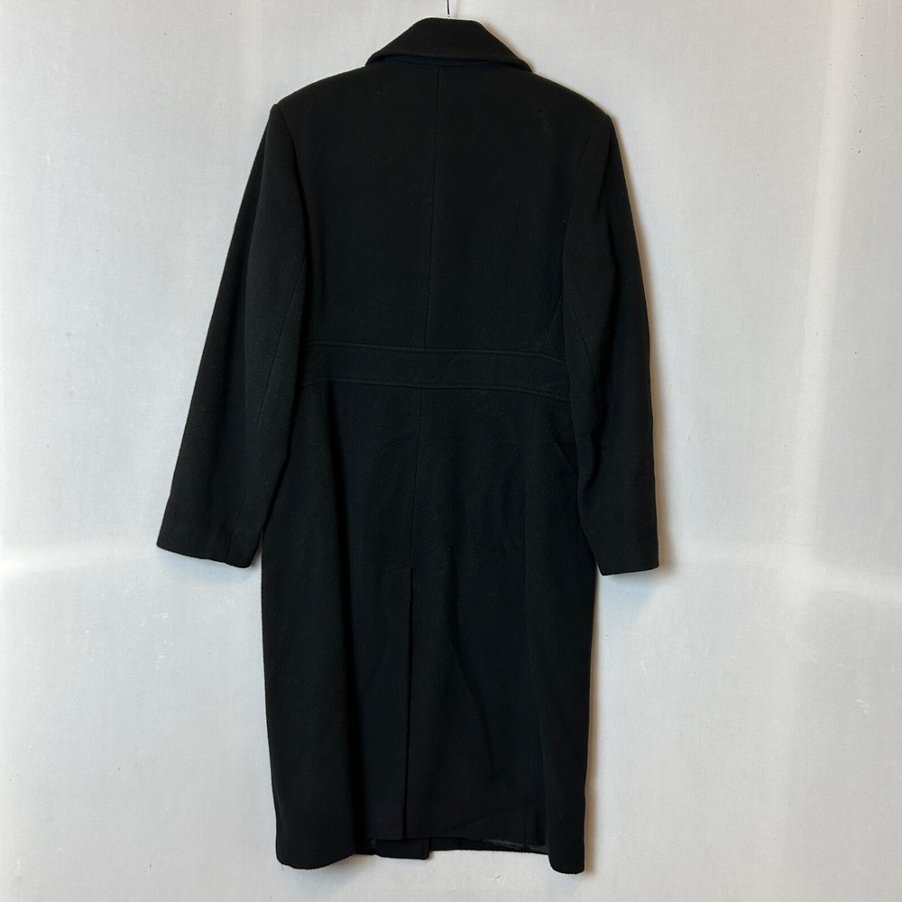 Murano Pea Coat Womens 8 Long Black‎ Button Down